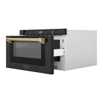 ZLINE 24" Built-in Microwave Drawer in Black Steel