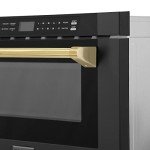 ZLINE 24" Built-in Microwave Drawer in Black Steel