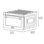 ZLINE 24" Built-in Microwave Drawer in Black Steel