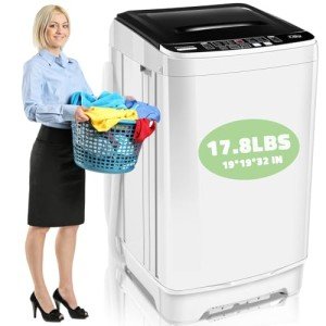 Compact Portable Washing Machine with Drain Pump
