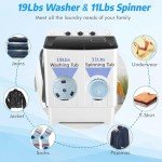 Compact 2-in-1 Portable Washer and Dryer Combo