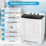Compact 2-in-1 Portable Washer and Dryer Combo
