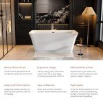 Empava 59" Modern Freestanding Soaking Bathtub