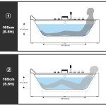 Empava 59” Jetted Whirlpool Bathtub with Light
