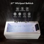 Empava 67" Jetted Spa Bathtub with Heater