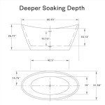Empava 67" Modern Acrylic Freestanding Spa Bathtub