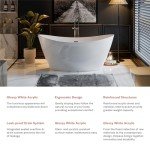 Empava 67" Modern Acrylic Freestanding Spa Bathtub