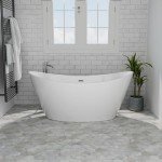 Empava 67" White Acrylic Freestanding Soaking Tub