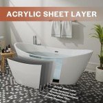 Empava 67" White Acrylic Freestanding Soaking Tub