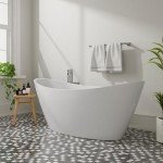 Empava 67" White Acrylic Freestanding Soaking Tub