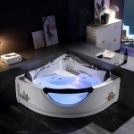 Empava 59" Corner Jetted Bathtub with Heater