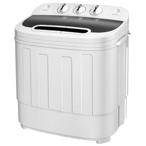 Super Deal Portable Compact Twin Tub Washing Machine, 13lbs Capacity