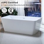 Empava 67" Luxury Acrylic Soaking Spa Tub