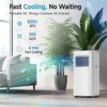 Feelfunn 8000 BTU Portable Air Conditioner - 3-in-1 Unit
