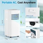 Feelfunn 8000 BTU Portable Air Conditioner - 3-in-1 Unit