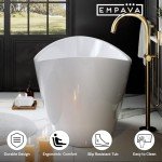 Empava 59-inch Contemporary Acrylic Soaking Bathtub