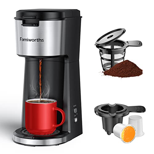 Famiworths Single Serve Coffee Maker: K-Cup & Ground