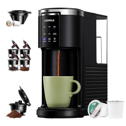 KIDISLE 3-in-1 Coffee Maker for K-Cups & Grounds