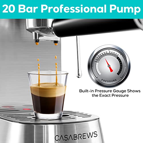 CASABREWS 20 Bar Espresso Machine with Milk Frother