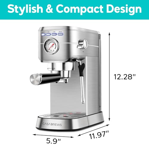 CASABREWS 20 Bar Espresso Machine with Milk Frother