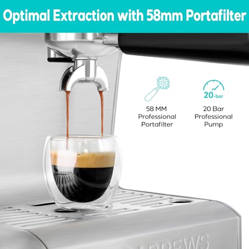 CASABREWS Espresso Machine with LCD Display and Barista