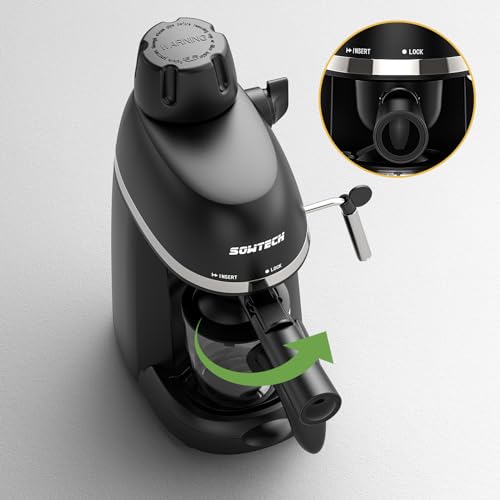 SOWTECH Espresso Maker Cappuccino Latte Machine 1-4 Cup