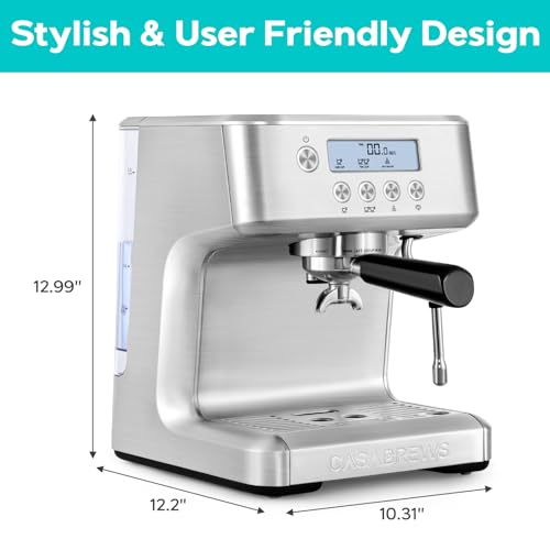 CASABREWS Espresso Machine with LCD Display and Barista