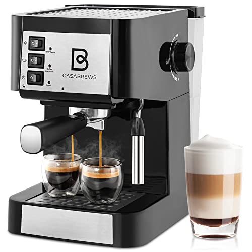 CASABREWS Espresso Machine & Milk Frother: Professional Cappuccino Maker