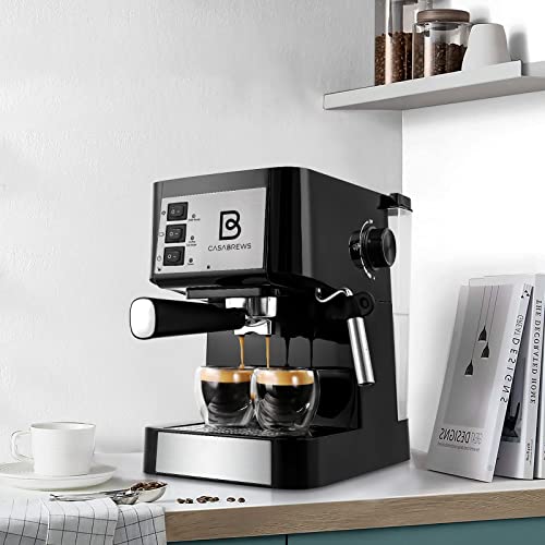 CASABREWS Espresso Machine & Milk Frother: Professional Cappuccino Maker