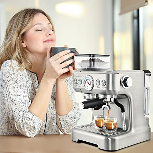CASABREWS Espresso Machine with Grinder and Milk Frother