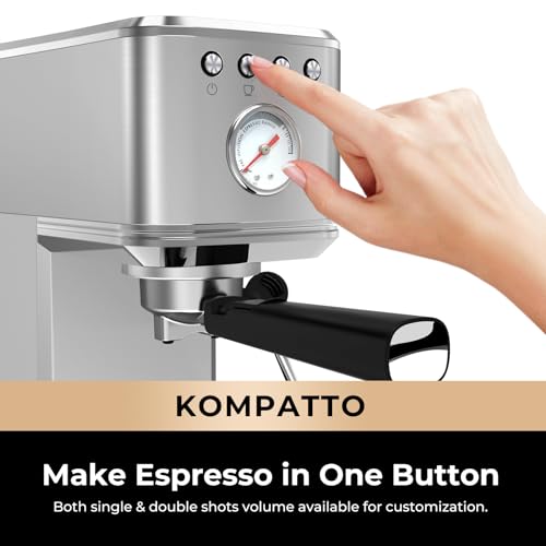 CHULUX Slim Espresso Machine with Milk Frother Steam Wand