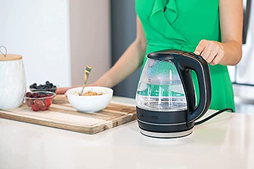 OVENTE Glass Electric Kettle 1.5L Fast Boiling Black