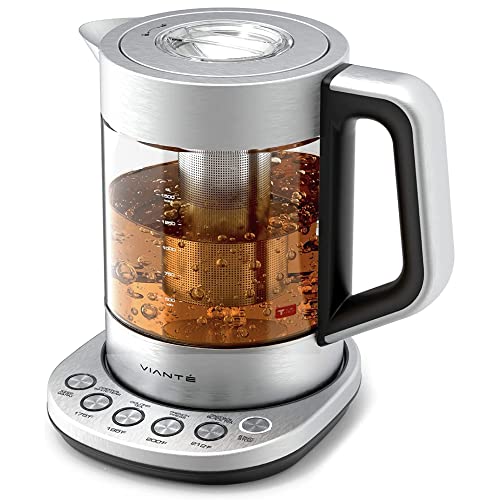 Vianté Electric Glass Kettle with Tea Infuser & Control