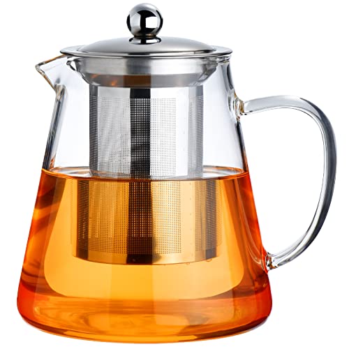 PARACITY Glass Teapot Stovetop 18.6 OZ, Borosilicate Tea Kettle