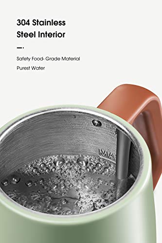 Green Stainless Steel Electric Gooseneck Kettle for Coffee & Tea