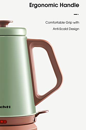 Green Stainless Steel Electric Gooseneck Kettle for Coffee & Tea