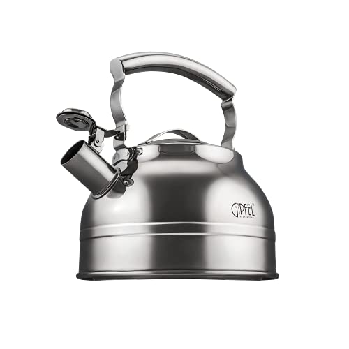 GIPFEL INTERNATIONAL Stainless Steel Whistling Tea Kettle 2.3 Quart
