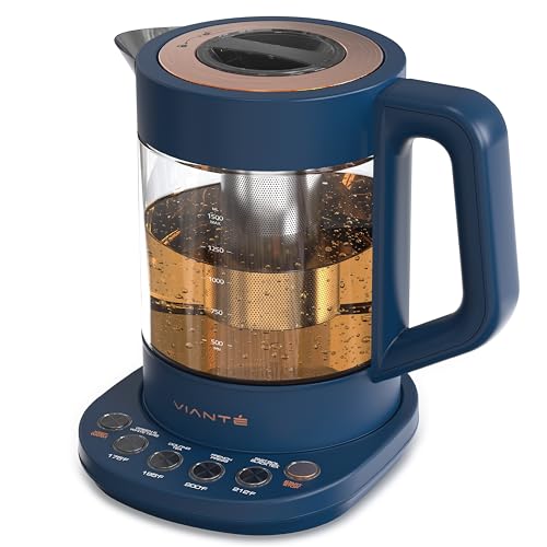 Vianté Electric Kettle with Tea Infuser - Midnight Blue