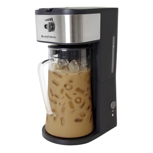 West Bend IT500-W Iced Coffee/Tea Maker, Infusion Tube, Auto Shut-Off