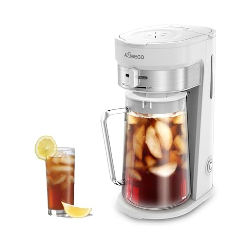 AEMEGO Iced Tea Maker with 2.5-Quart Glass Pitcher
