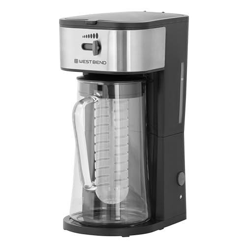 West Bend IT500-W Iced Coffee/Tea Maker, Infusion Tube, Auto Shut-Off