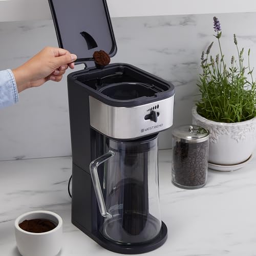 West Bend IT500-W Iced Coffee/Tea Maker, Infusion Tube, Auto Shut-Off