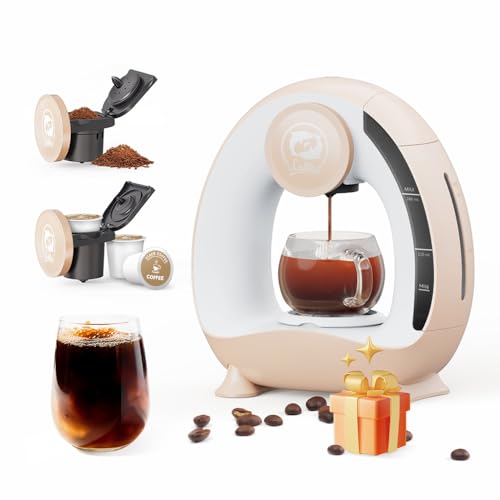 BENFUCHEN Single Serve Coffee Maker: KCup & Ground Coffee
