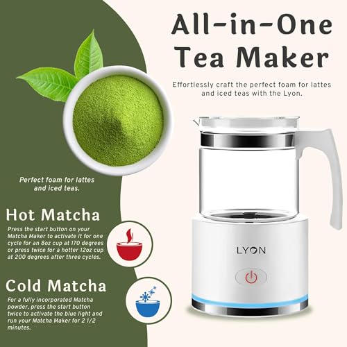 Lyon Electric Kettle with Tea Infuser & Foam Maker