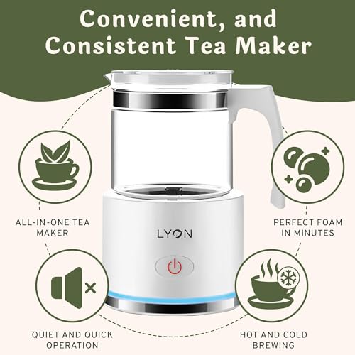 Lyon Electric Kettle with Tea Infuser & Foam Maker