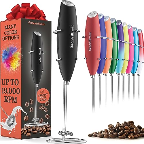 Handheld Milk Frother with Stainless Steel Wand, Battery Operated