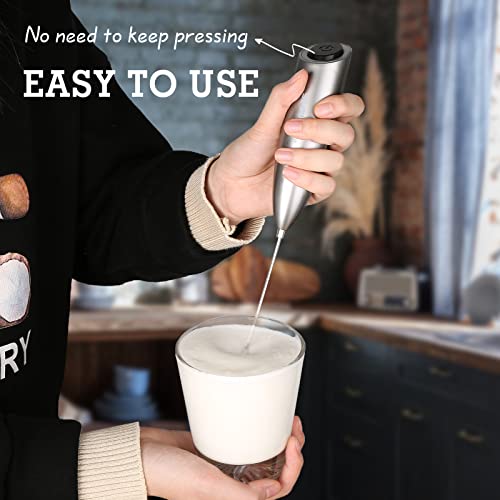 Handheld Electric Milk Frother Foam Maker Stainless Steel