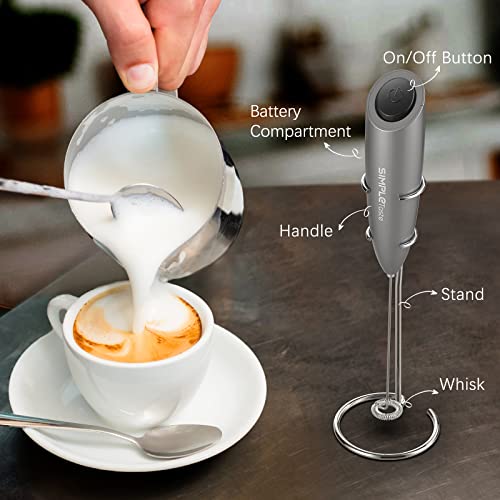 Handheld Electric Milk Frother Foam Maker Stainless Steel