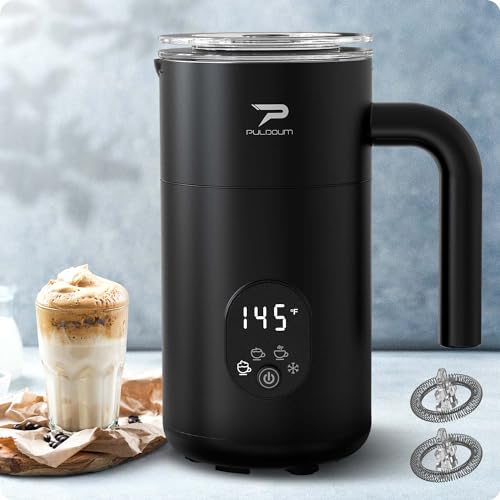 Puldoum 350ml Electric Milk Frother and Steamer