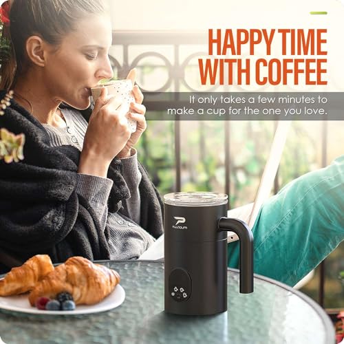 Puldoum 350ml Electric Milk Frother and Steamer